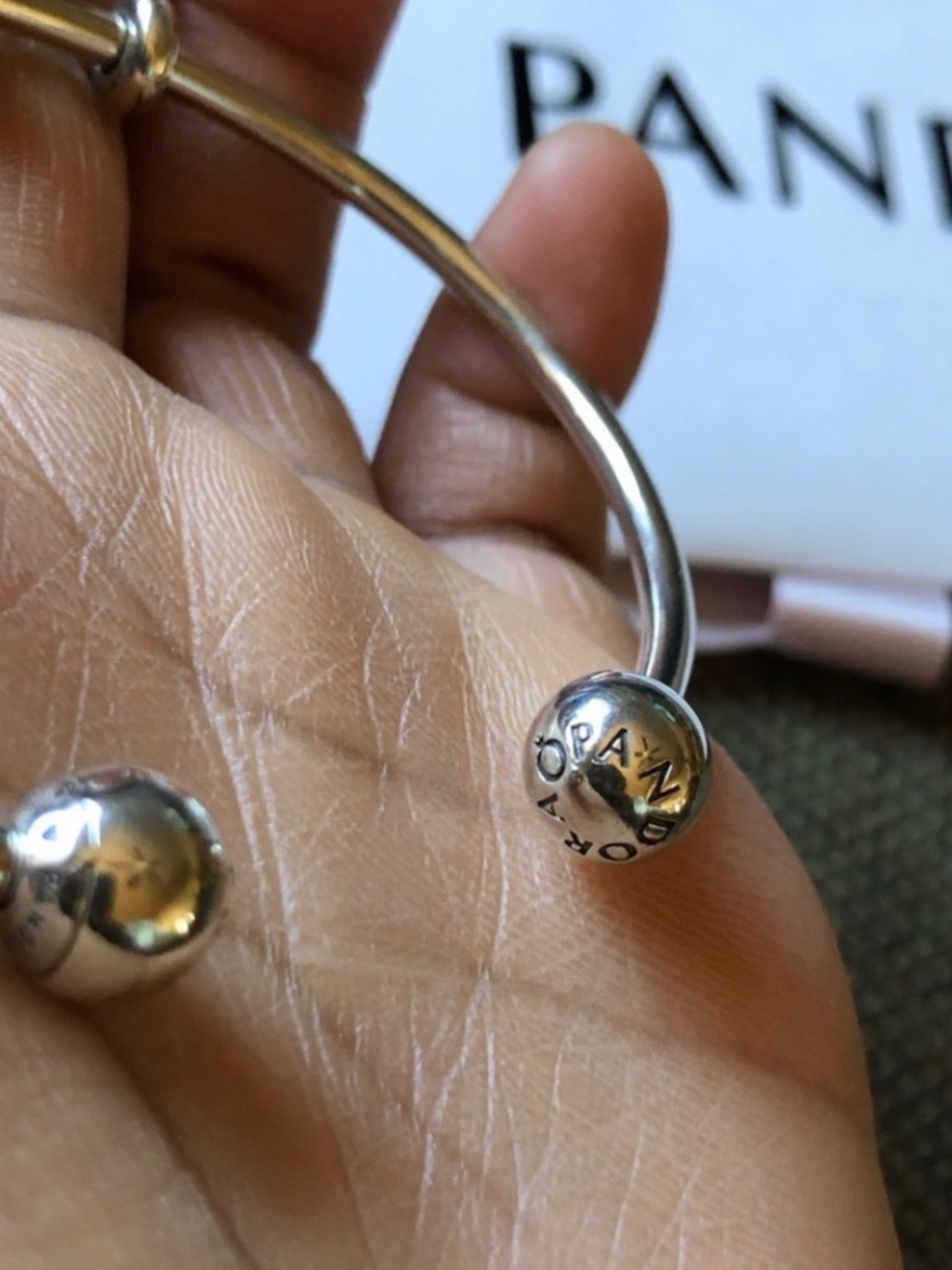 Authentic Pandora Bracelet Bangle Charm & Stoppers - Picture 3 of 7